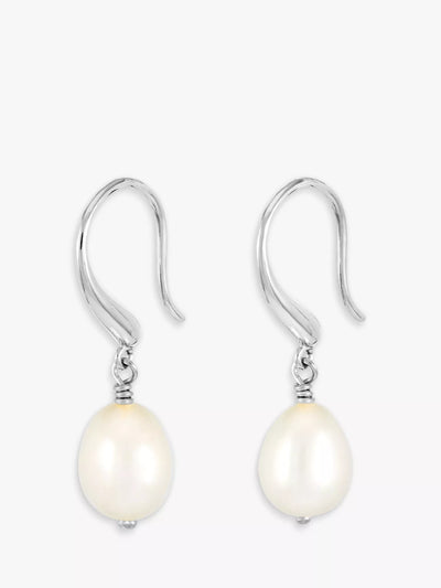 John Lewis Dower & Hall Baroque Pearl Drop Earrings 3.5cm Drop- Buy online at McGrocer