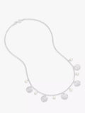 Dower & Hall freshwater pearl hammered disc necklace 46cm - British product