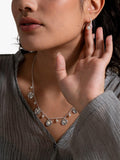 Dower & Hall freshwater pearl hammered disc necklace 46cm - British product