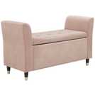 GFW Genoa Window Fabric Seat Blush Pink 58x107x41cm, UK version