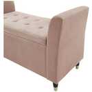 GFW Genoa Window Fabric Seat Blush Pink 58x107x41cm, UK version
