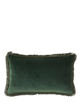 John Lewis Truly Velvet Fringe Lombard Cushion with Feather Pad Square- Buy online at McGrocer