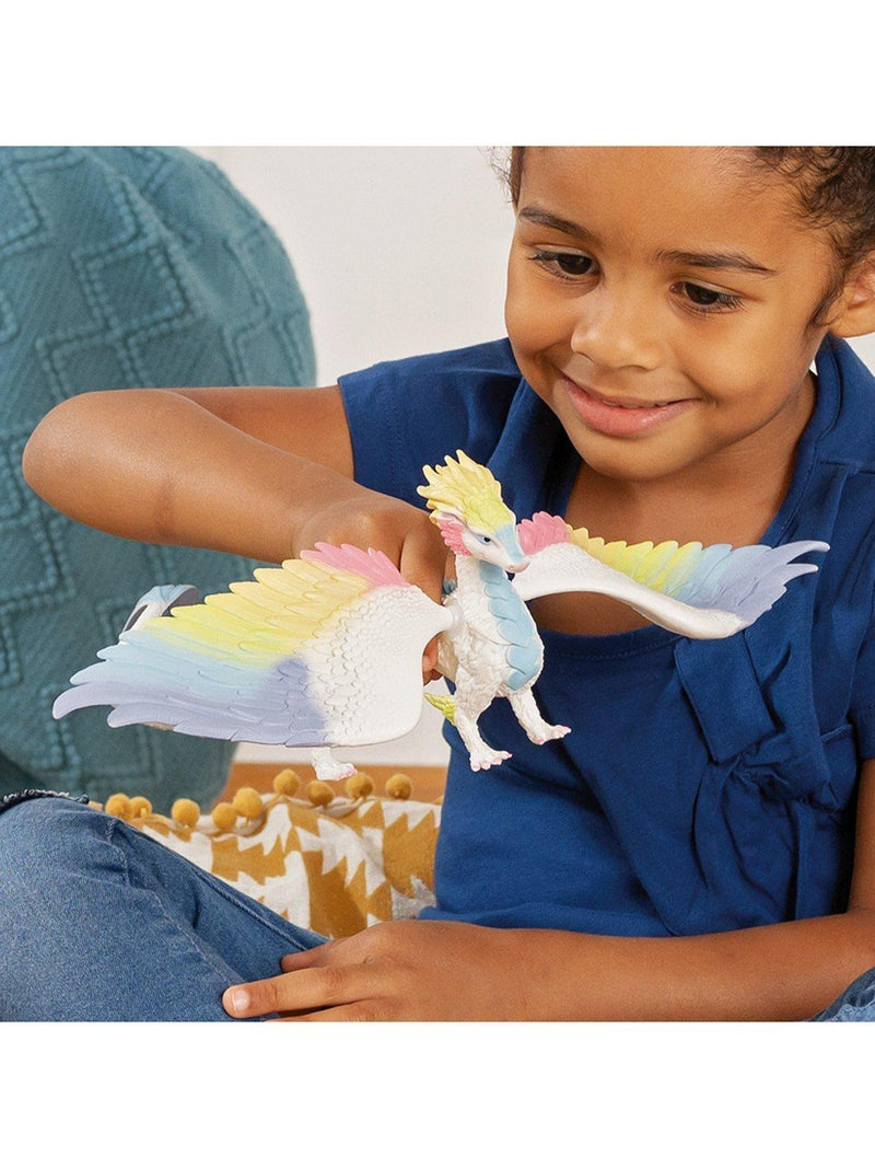 schleich Rainbow Dragon action figure with movable wings (British brand)