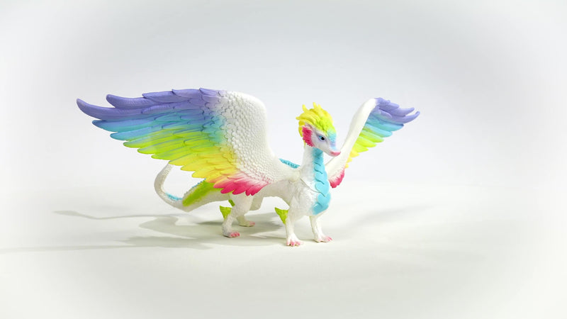 schleich Rainbow Dragon action figure with movable wings (British brand)