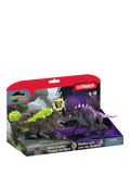 Schleich Eldrador Creatures Shadow Lynx vs Rock Crusher action figures (British brand)