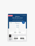 2025 Pocket Day Per Page Diary Refill, 81mm x 120mm, Six-Hole Punched