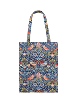 John Lewis William Morris At Home Strawberry Thief Cotton Tote Bag, Blue- Buy online at McGrocer