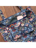 William Morris At Home Strawberry Thief cotton tote bag in blue, UK version