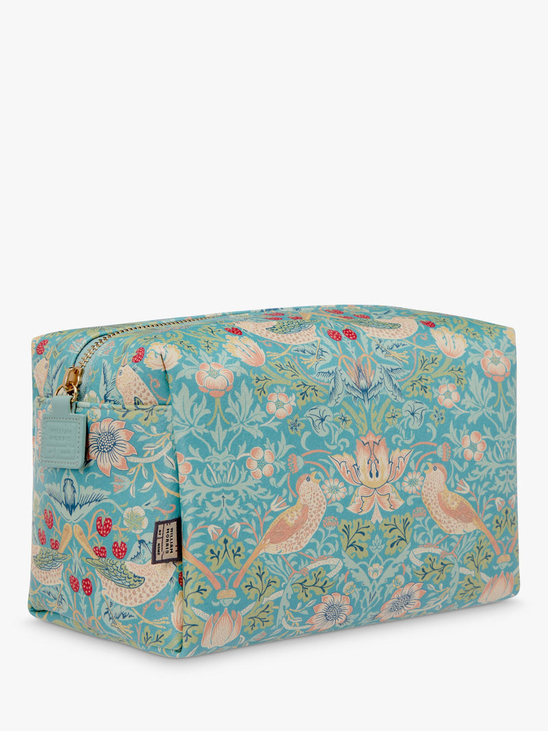 William Morris At Home Strawberry Thief blue wash bag, imported from the UK