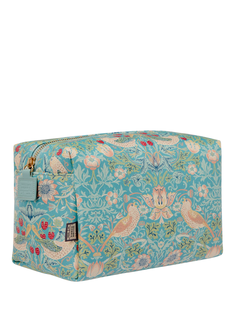 William Morris At Home Strawberry Thief blue wash bag, imported from the UK