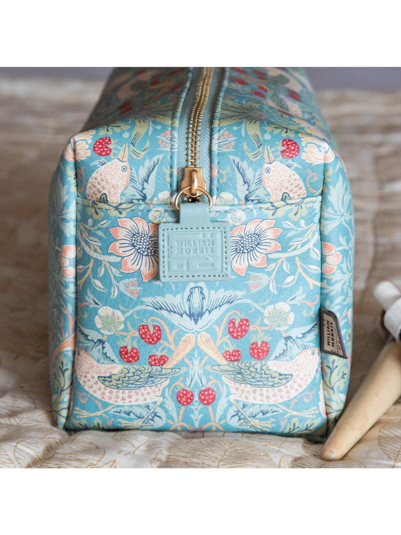 William Morris At Home Strawberry Thief blue wash bag, imported from the UK