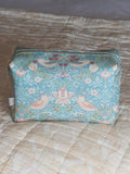 William Morris At Home Strawberry Thief blue wash bag, imported from the UK