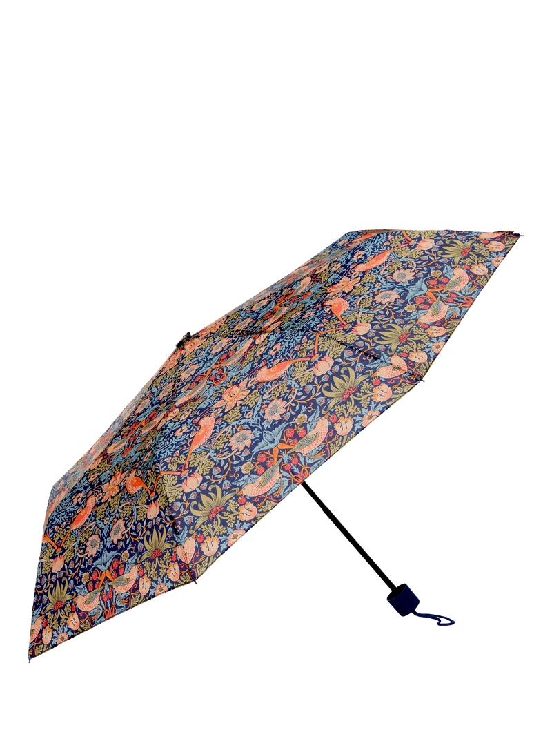 William Morris At Home Strawberry Thief blue umbrella (British brand)