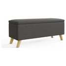 GFW Secreto fabric ottoman charcoal 43x98x37 cm, UK version