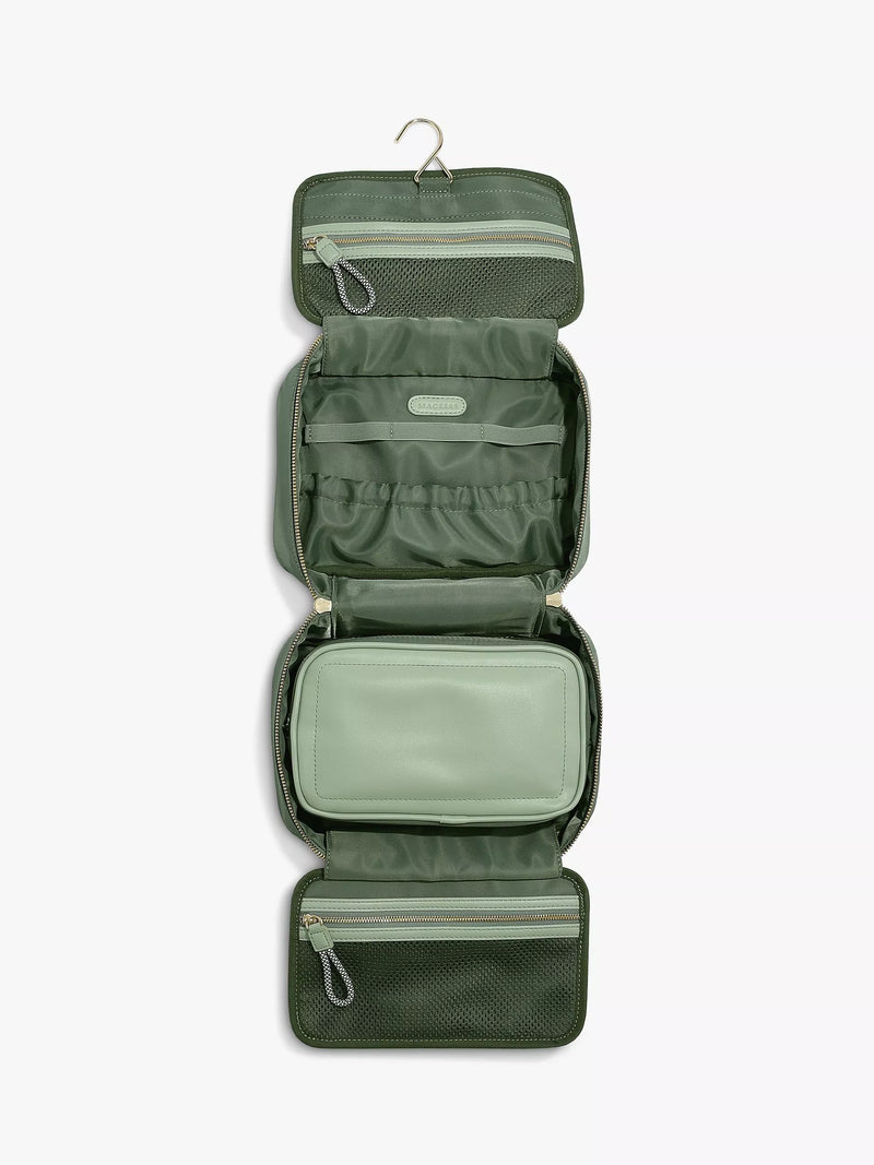 Stackers hanging wash bag in khaki (British brand)