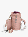 Thermo-lined bottle bag in blush with pockets (British brand)