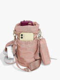 Thermo-lined bottle bag in blush with pockets (British brand)