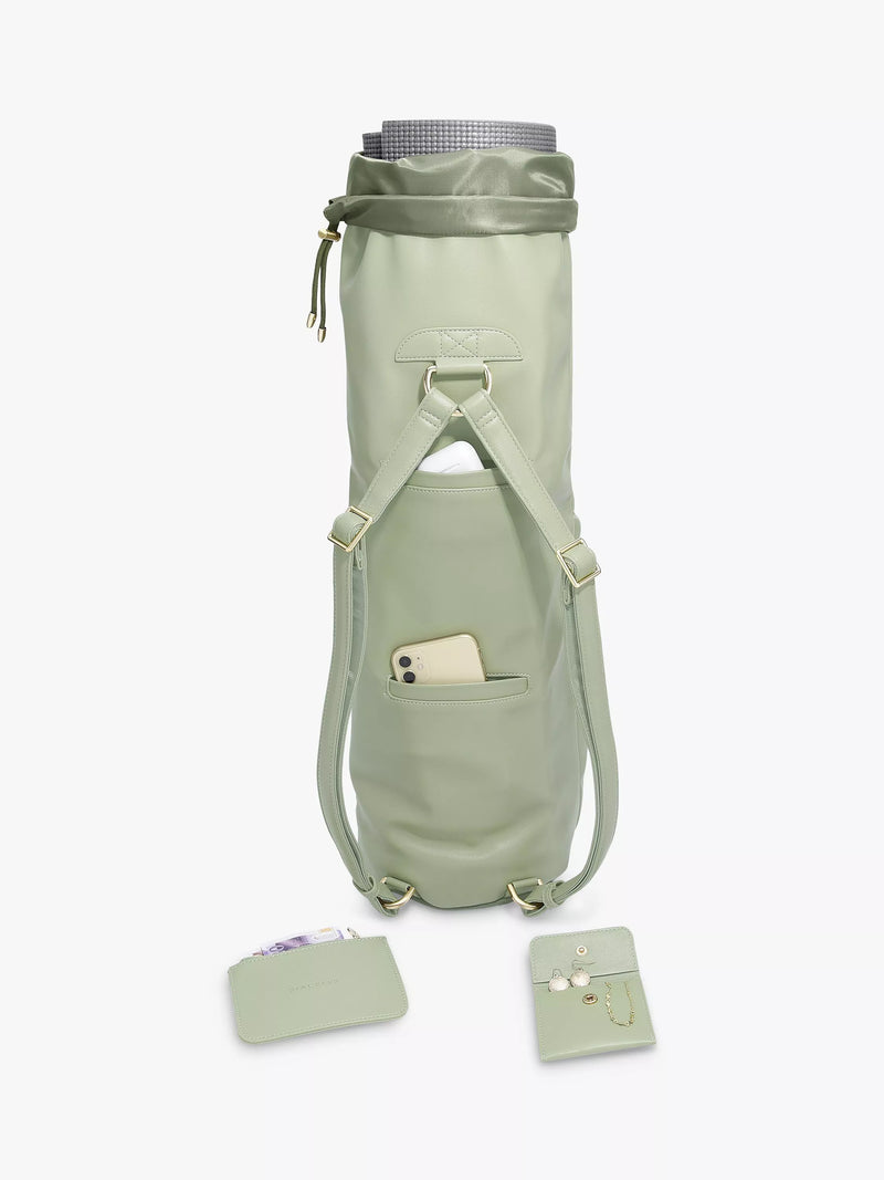 Stackers yoga bag green recycled PU (British brand)
