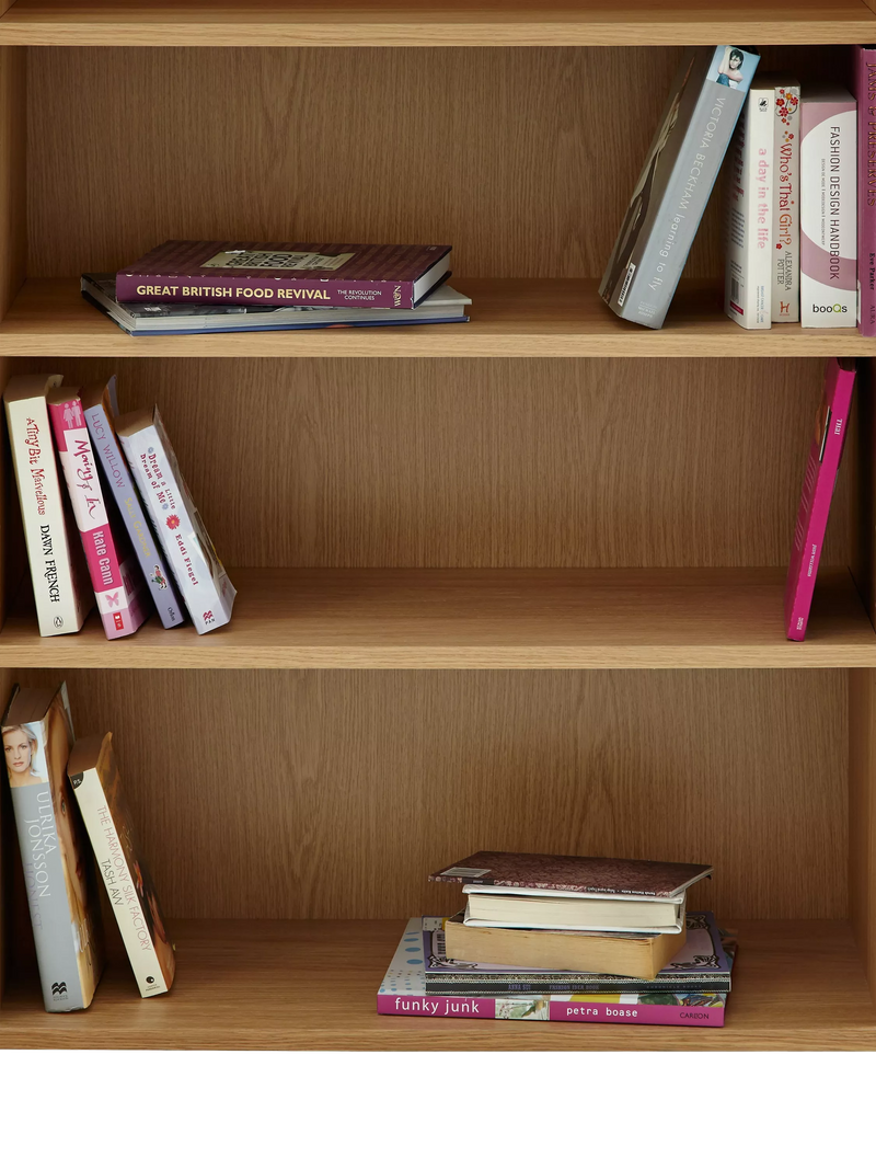 John Lewis Abacus 3 shelf bookcase oak veneer, UK version