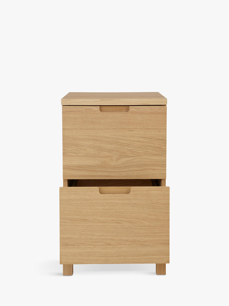 John Lewis Abacus narrow filing cabinet FSC oak - British product
