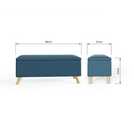 GFW Secreto Teal Fabric Ottoman 76L, UK version