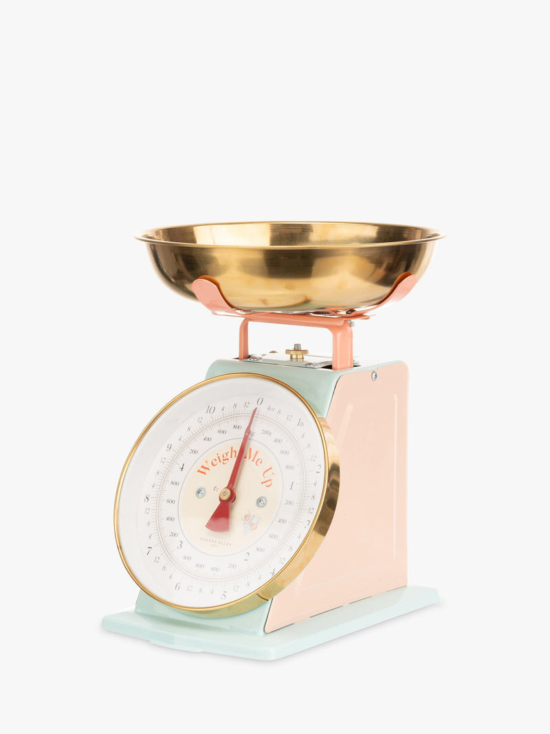 Yvonne Ellen kitchen scales pink and gold 5kg, imported from the UK