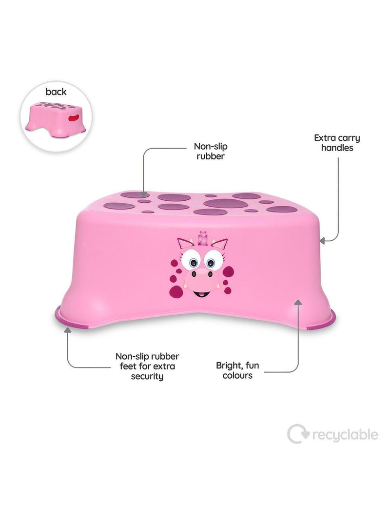 My Carry Potty pink dragon step stool imported from the UK
