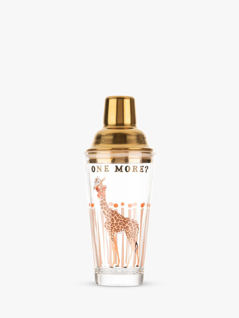 Yvonne Ellen giraffe cocktail shaker 385ml clear gold (British brand)