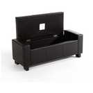 GFW Verona ottoman bench black 87.4L, UK version