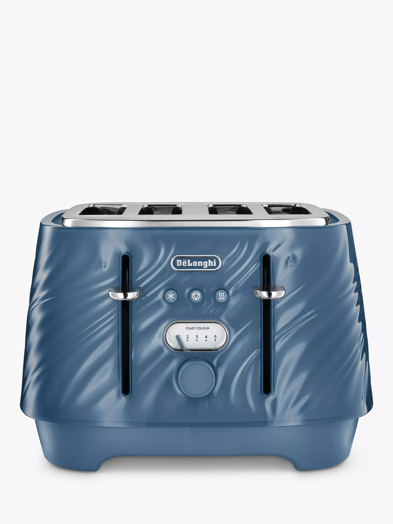 De'Longhi Ballerina Seta 4 Slice Toaster - Silky Blue