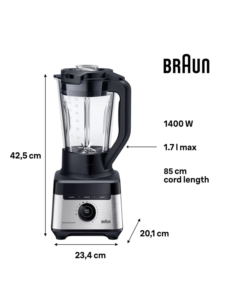 Braun Powerblend 7 jug blender black 1.7L, imported from the UK