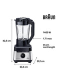 Braun Powerblend 7 jug blender black 1.7L, imported from the UK