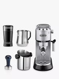 De'Longhi espresso coffee machine and grinder set silver - British product
