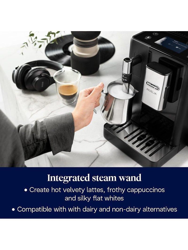 De'Longhi Rivelia black bean to cup coffee machine, UK version