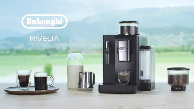 De'Longhi Rivelia black bean to cup coffee machine, UK version