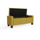 GFW Verona Fabric Ottoman Bench Mustard 87.4L, UK version