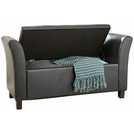 GFW Verona storage ottoman in black with 87.4 litre capacity, UK version