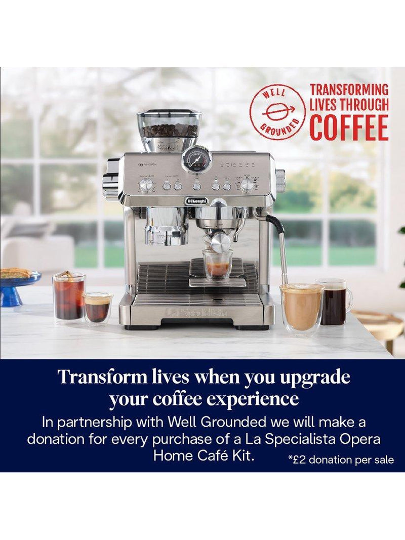 De'Longhi La Specialista Opera silver coffee machine - British product
