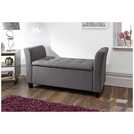 GFW Verona Charcoal fabric storage seat 87.4L, UK version