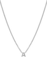 John Lewis Tutti Textured Alphabet Pendant Necklace, Silver- Buy online at McGrocer
