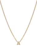 Tutti textured gold alphabet pendant necklace - British product