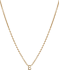 Tutti Textured Alphabet Pendant Necklace Gold 45cm