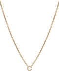 Tutti Textured Alphabet Pendant Necklace Gold 45cm