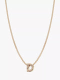 Tutti Textured Alphabet Pendant Necklace Gold 45cm