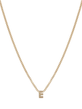 Tutti Textured Alphabet Pendant Necklace Gold 45cm