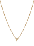 Tutti Textured Alphabet Pendant Necklace Gold 45cm