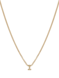 Tutti Textured Alphabet Pendant Necklace Gold 45cm