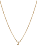 Tutti Textured Alphabet Pendant Necklace Gold 45cm
