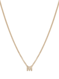 Tutti Textured Alphabet Pendant Necklace Gold 45cm