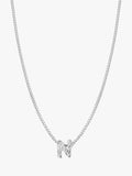Tutti Textured Alphabet Pendant Necklace, Silver